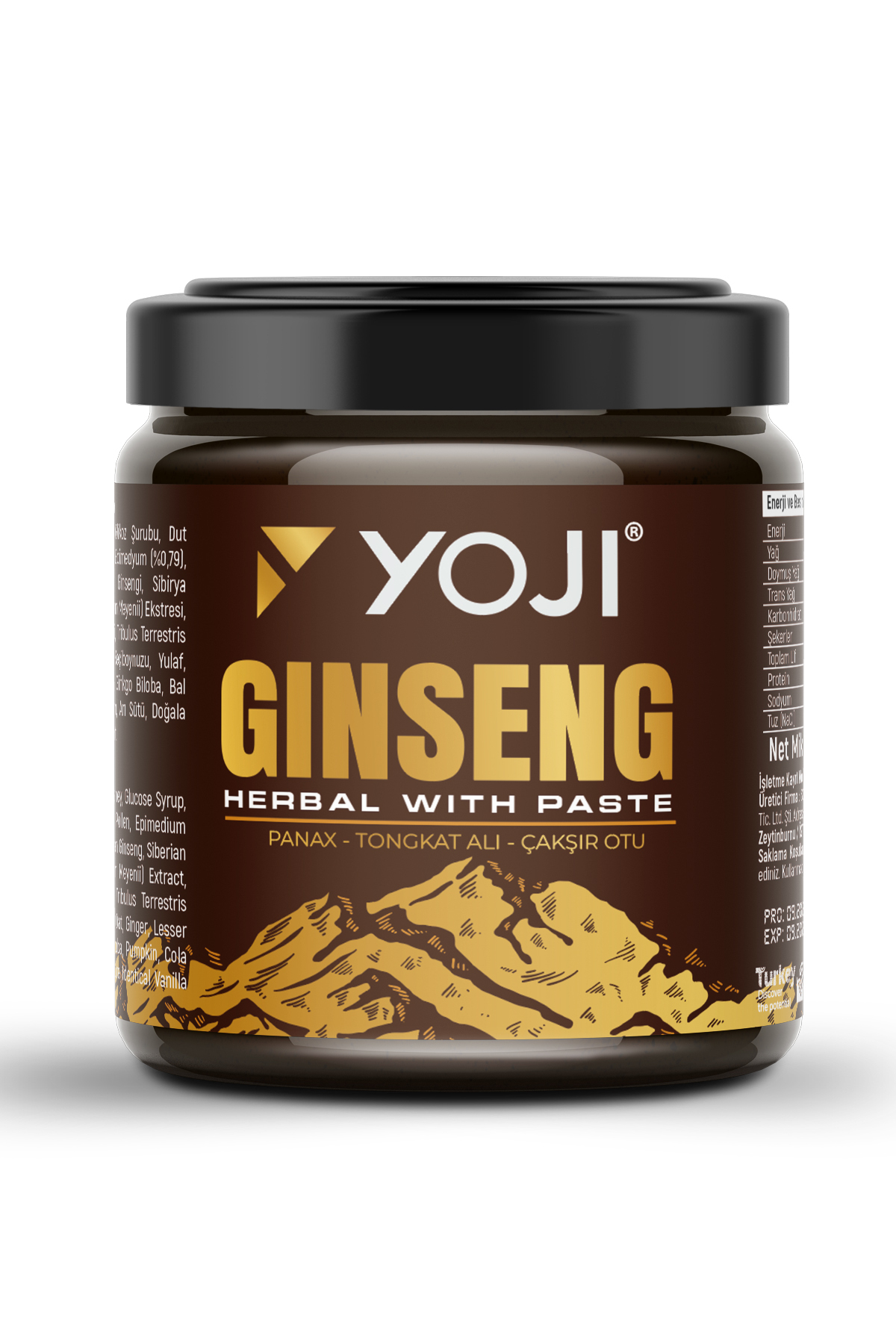 YOJİ Ginseng Macunu Tongkat Ali, Çakşır Otu Bal Bitkisel Karışımlı Kuvvet Macun 240 gr — Doğal