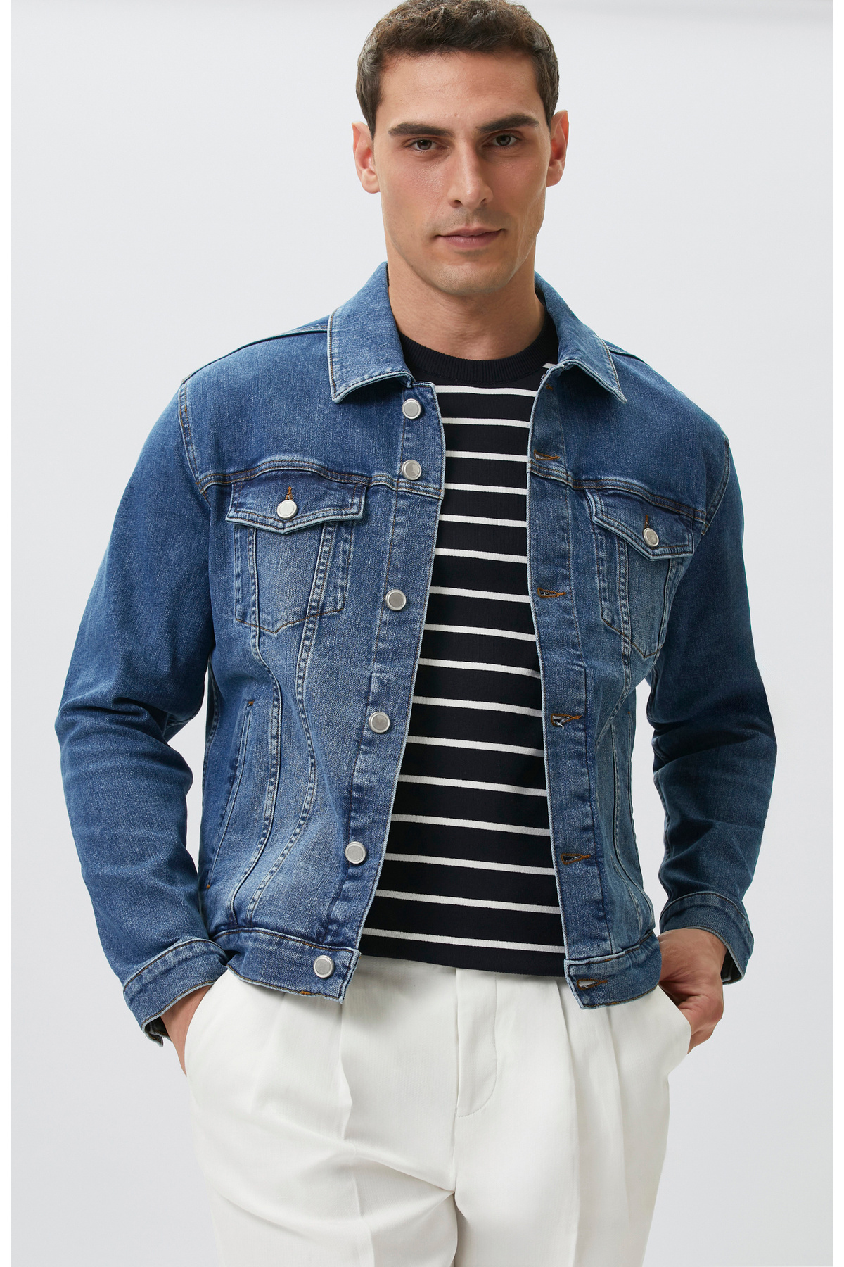 Lacivert Denim Mont — سرمه‌ای 1098722 — تصویر 3 از 8