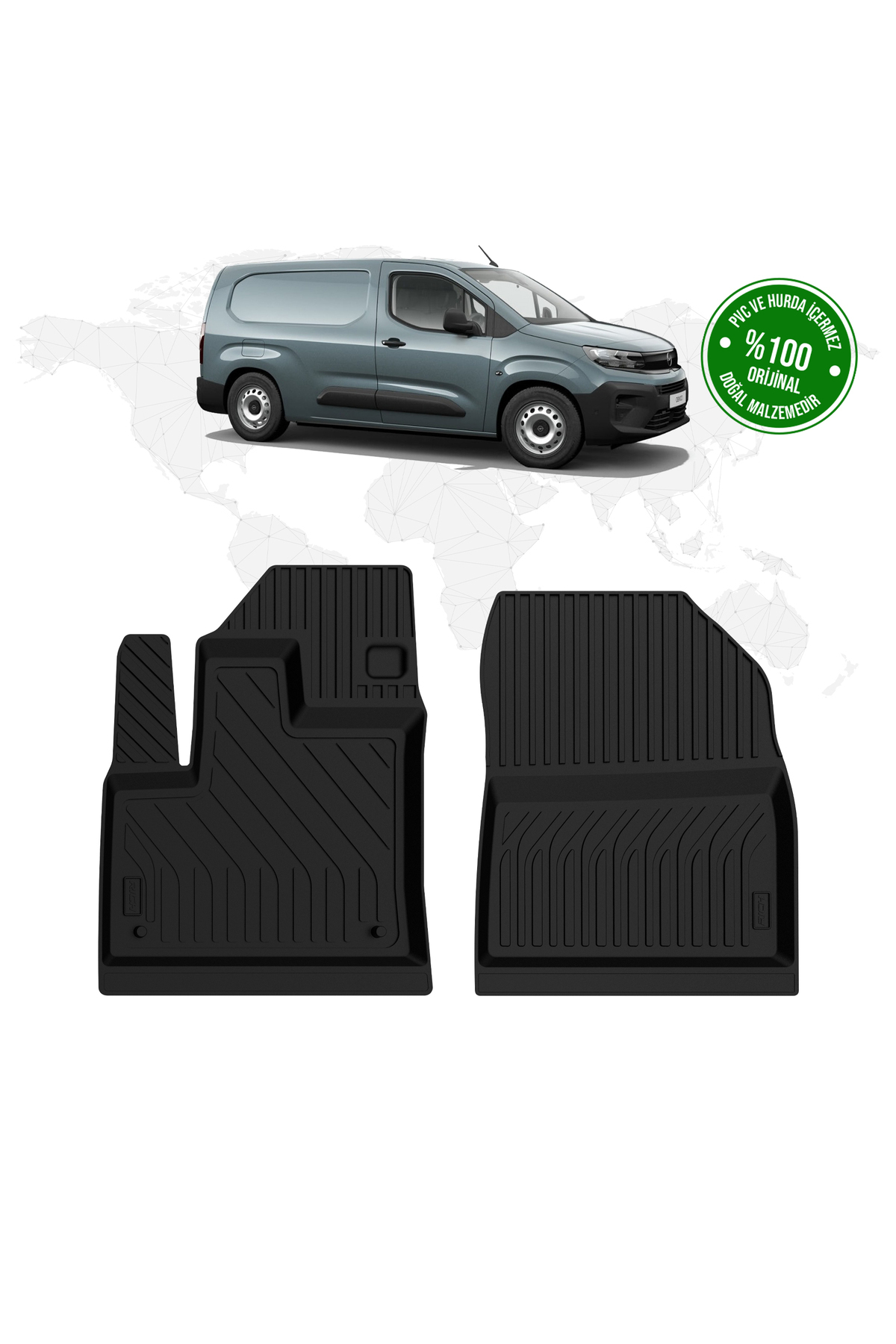 FA OTOMOTİV Opel Combo Panelvan 4D Havuzlu Paspas (Ön 2 Parça) 2024 Model Ve Sonrası