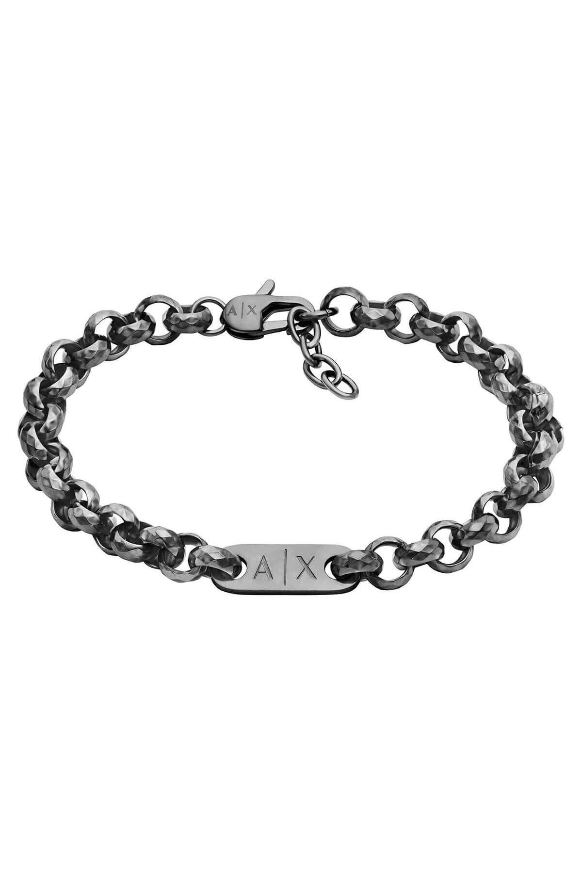 دستبند مردانه AXG0174-040 آرمانی اکسچنج دستبند استیل Armani Exchange