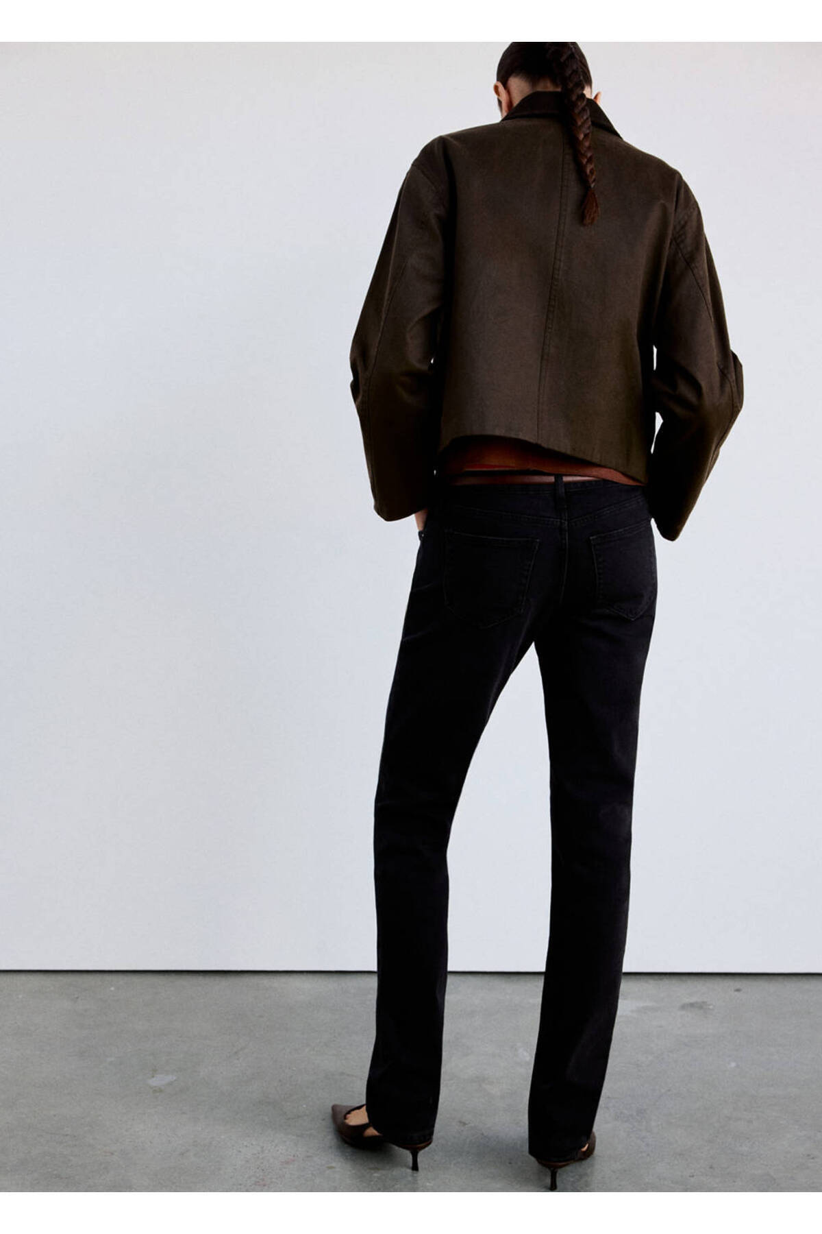 MANGO Woman Corduroy collar jacket görsel 4