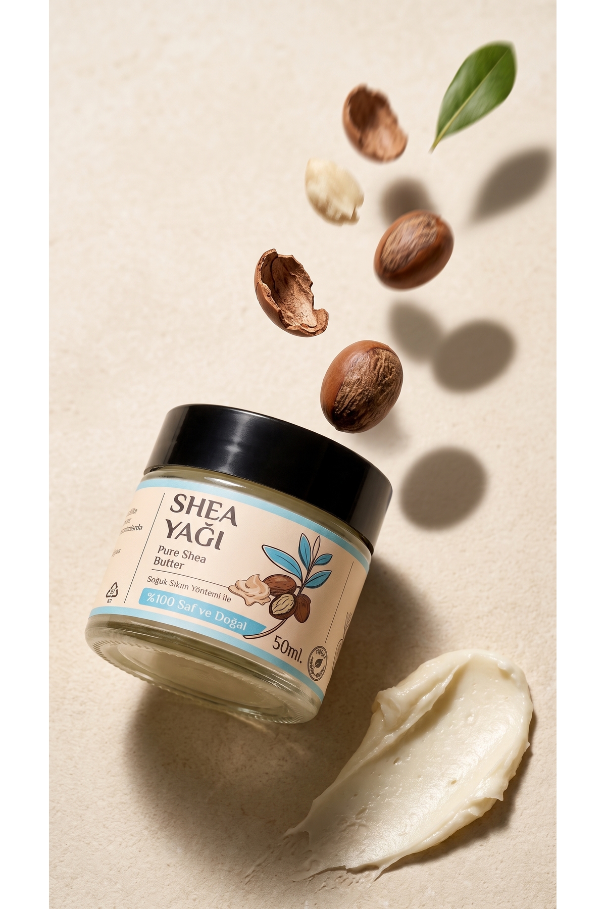 50 ml Shea Butter Yağı / %100 Saf / Yoğun Nemlendirici / Çatlak ve Cilt Bakım Yağ / Soğuk Sıkım — 50-ml-shea-butter — تصویر 5 از 8