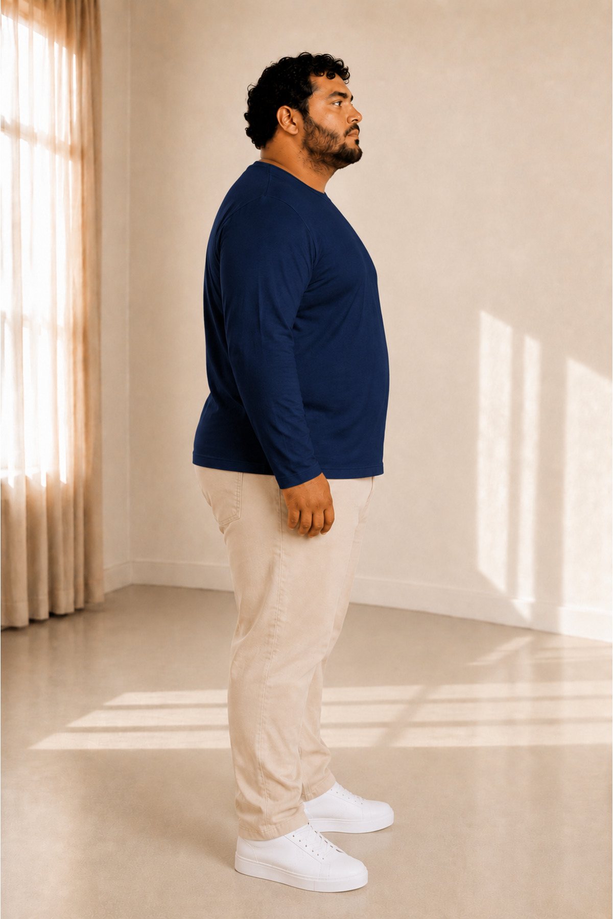 sngl tekstil Erkek Büyük Beden Oversize Uzun Kollu T-shirt 3xl 4xl 5xl 6xl 7xl 8xl 9xl görsel 2