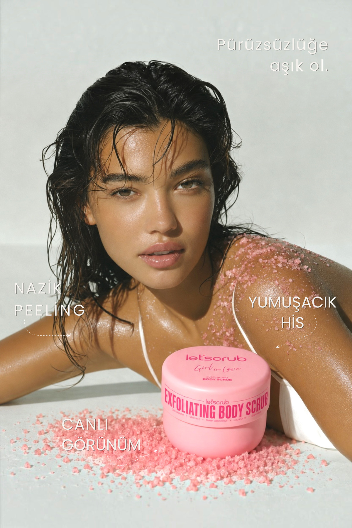 Girl in Love Vücut Peelingi 5 Özel Bileşenli Body Scrub 280 Gr - Besleyici ve Nemlendirici — bodyscrub-girlinlove — تصویر 5 از 8