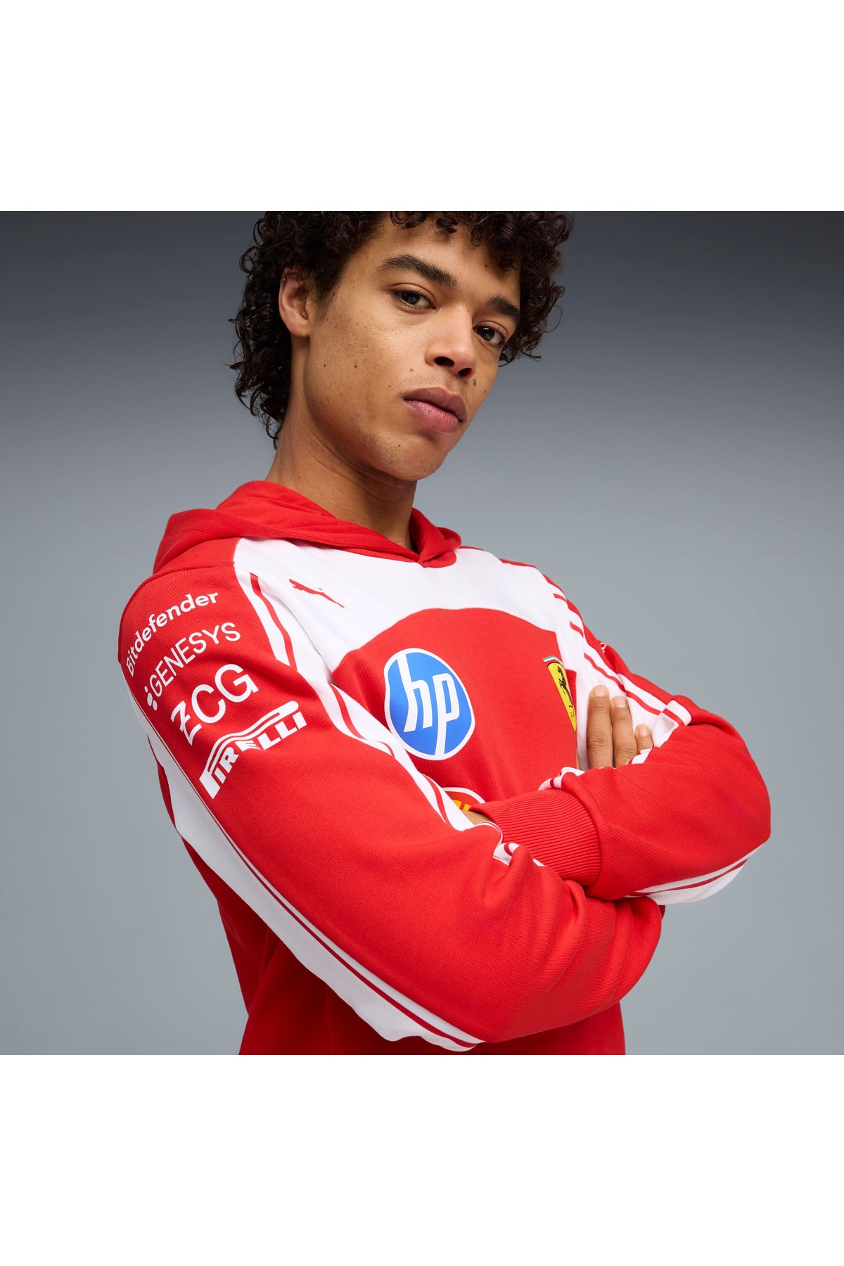 Puma SCUDERIA FERRARI HP REPLICA UNISEX Kapüşonlu SWEATSHIRT görsel 5