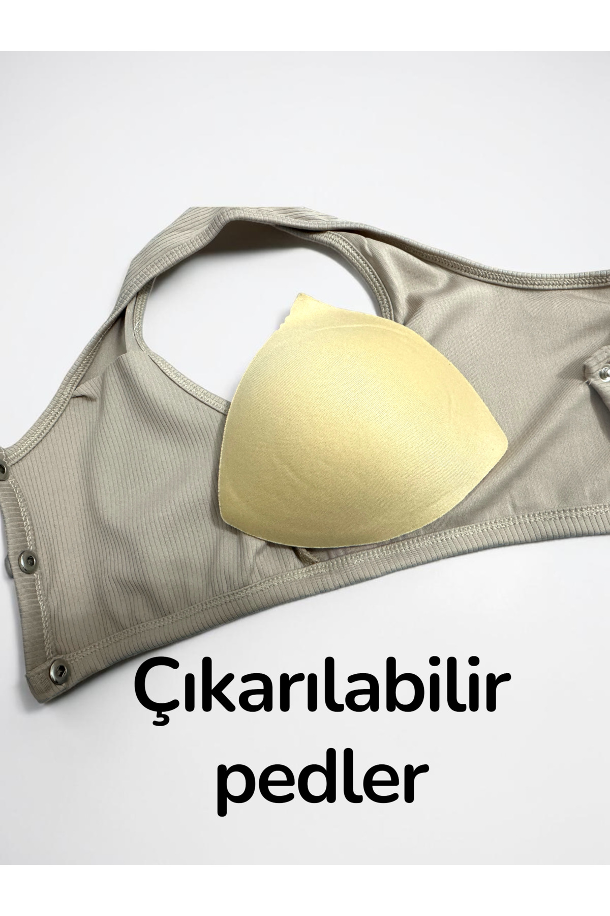 SATTENS Toparlayıcı ÖNDEN AÇILIR KALIN ASKILI PEDLİ ÇITÇITLI DÜĞMELİ SPORCU SÜTYEN görsel 4