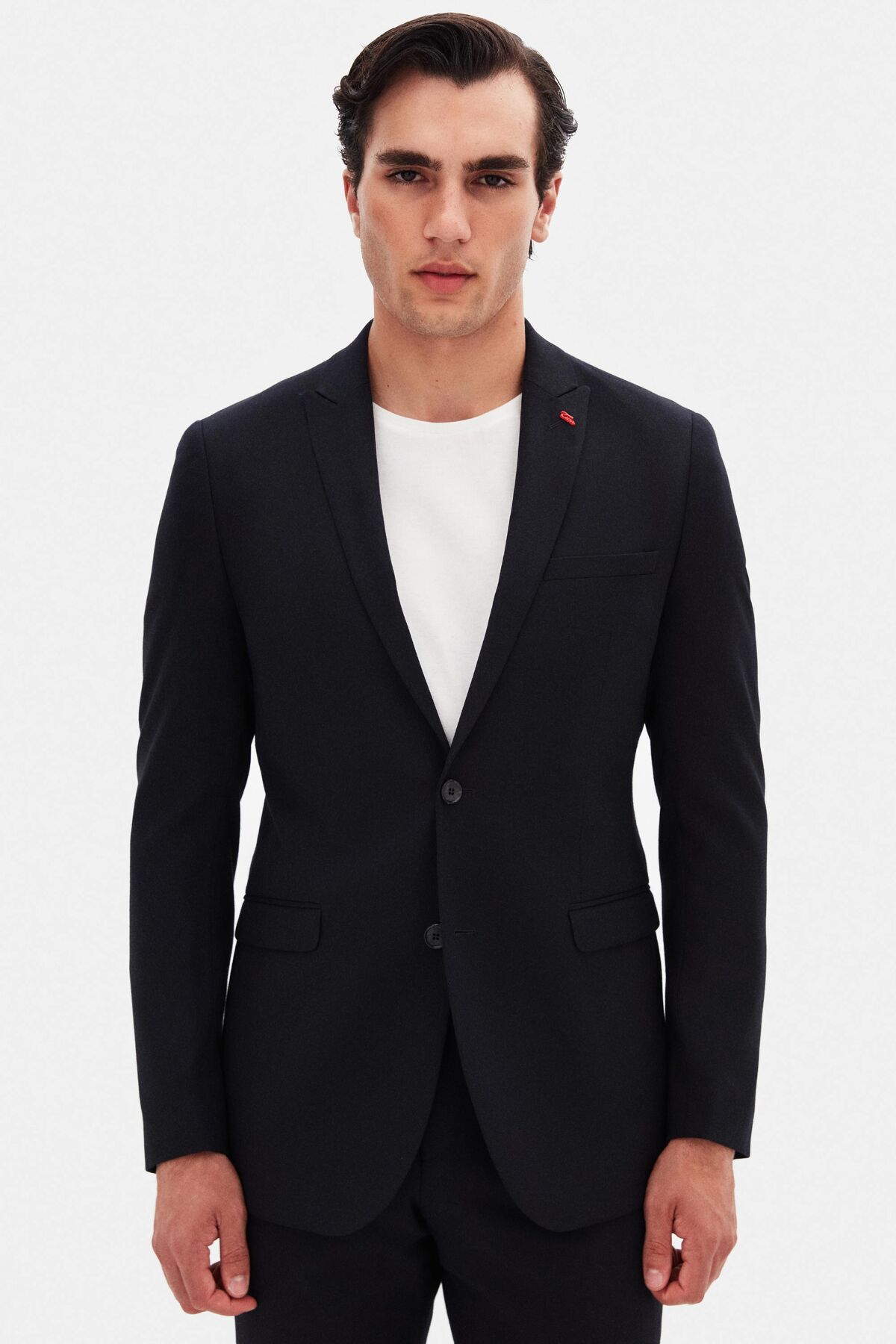 Twn Slim Fit Lacivert Armürlü Takim Elbise görsel 8