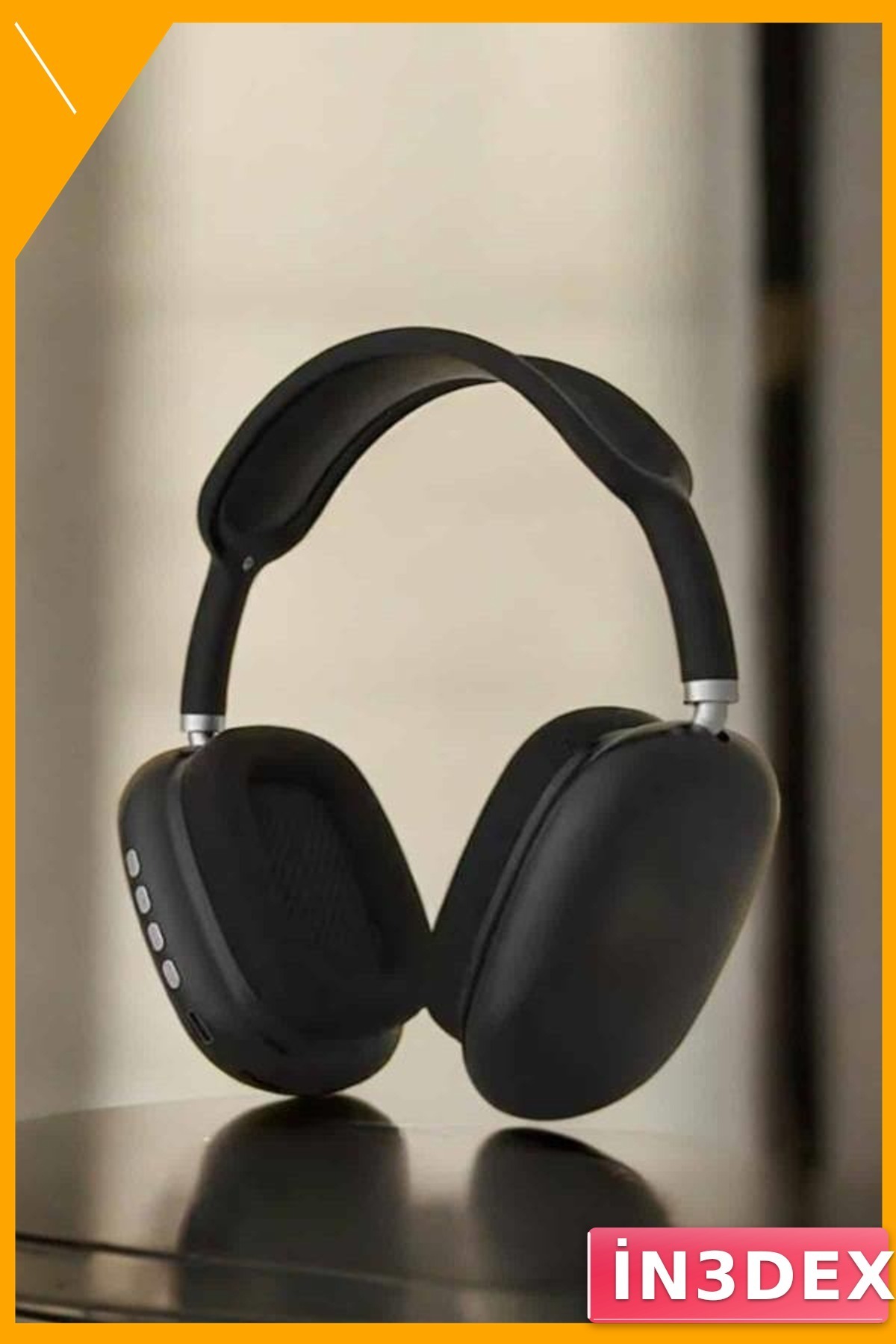 Kablosuz Bluetooth 5.2 Kulak Üstü Kulaklık Siyah ANC Gürültü Önleme