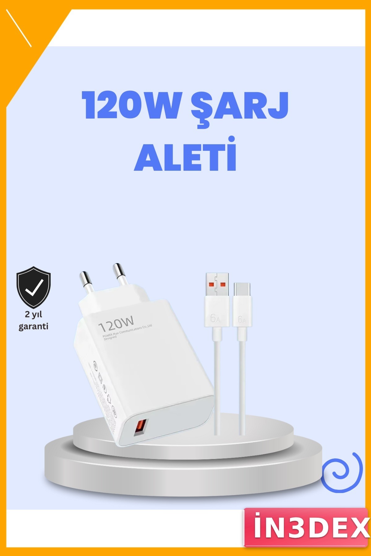 120W Hızlı Şarj Adaptörü Type-C Xiaomi Samsung Redmi Uyumlu