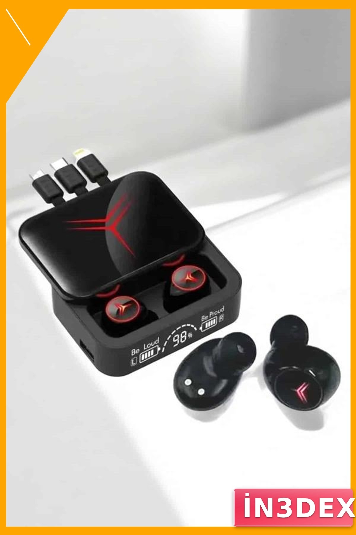 TWS Bluetooth Kulaklık Yüksek Ses Kalitesi Çoklu Şarj Girişi