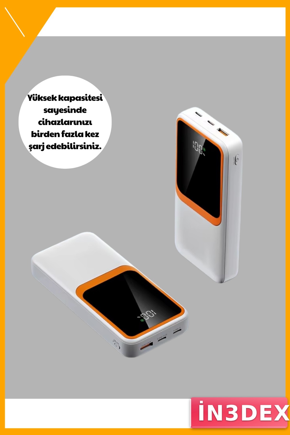 10000mAh Hızlı Şarj Powerbank Taşınabilir Kompakt Güvenli