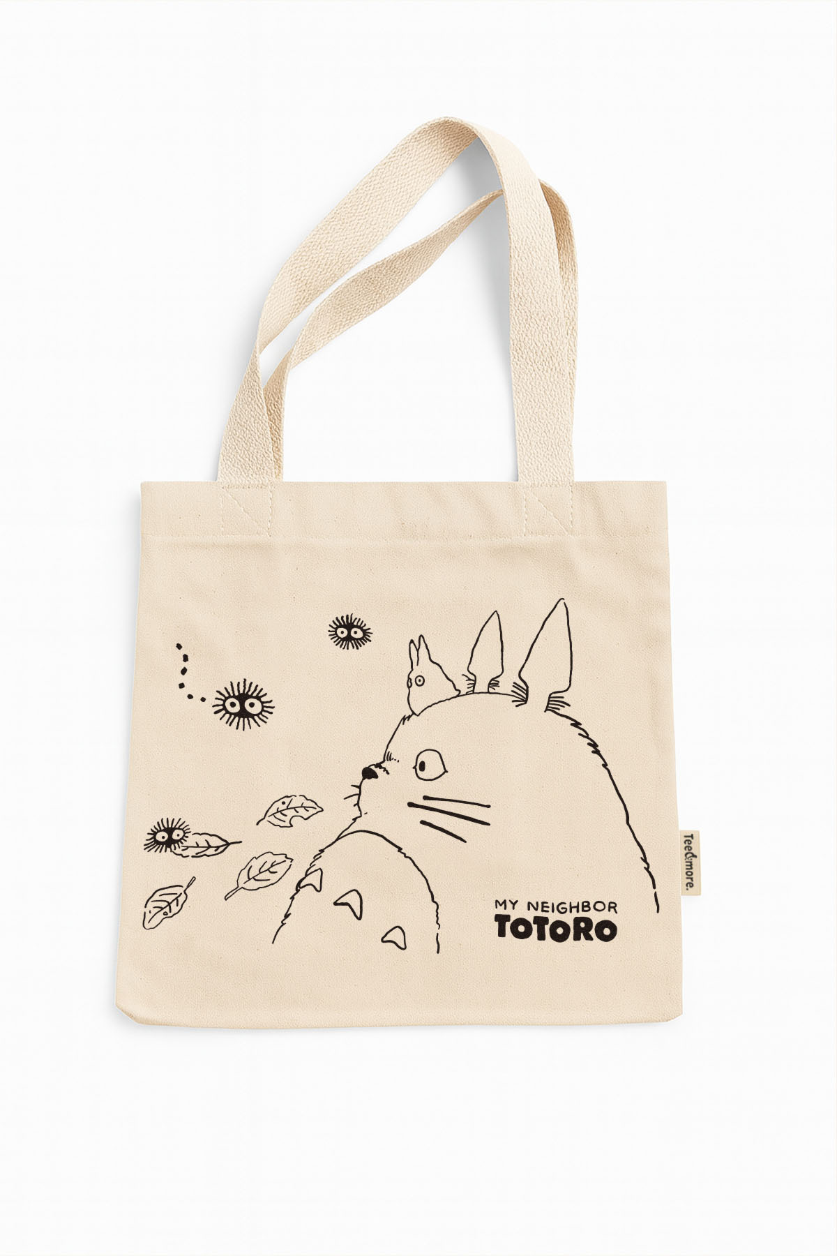 Tee&more. Miyazaki My Neighbor Totoro Baskılı Cırtlı ve İç Cepli Kanvas Bez Çanta görsel 2