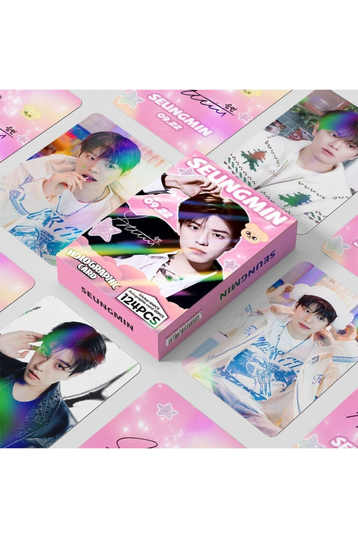 Kpop Dünyasi STRAY KIDS '' Seungmin '' Çift Yön Baskılı Hologramlı