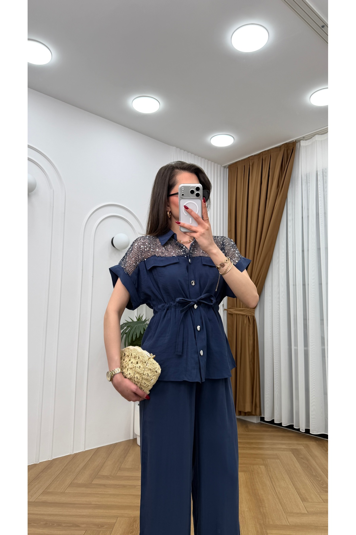 R-Style Pul Detaylı Tensel Takım görsel 5