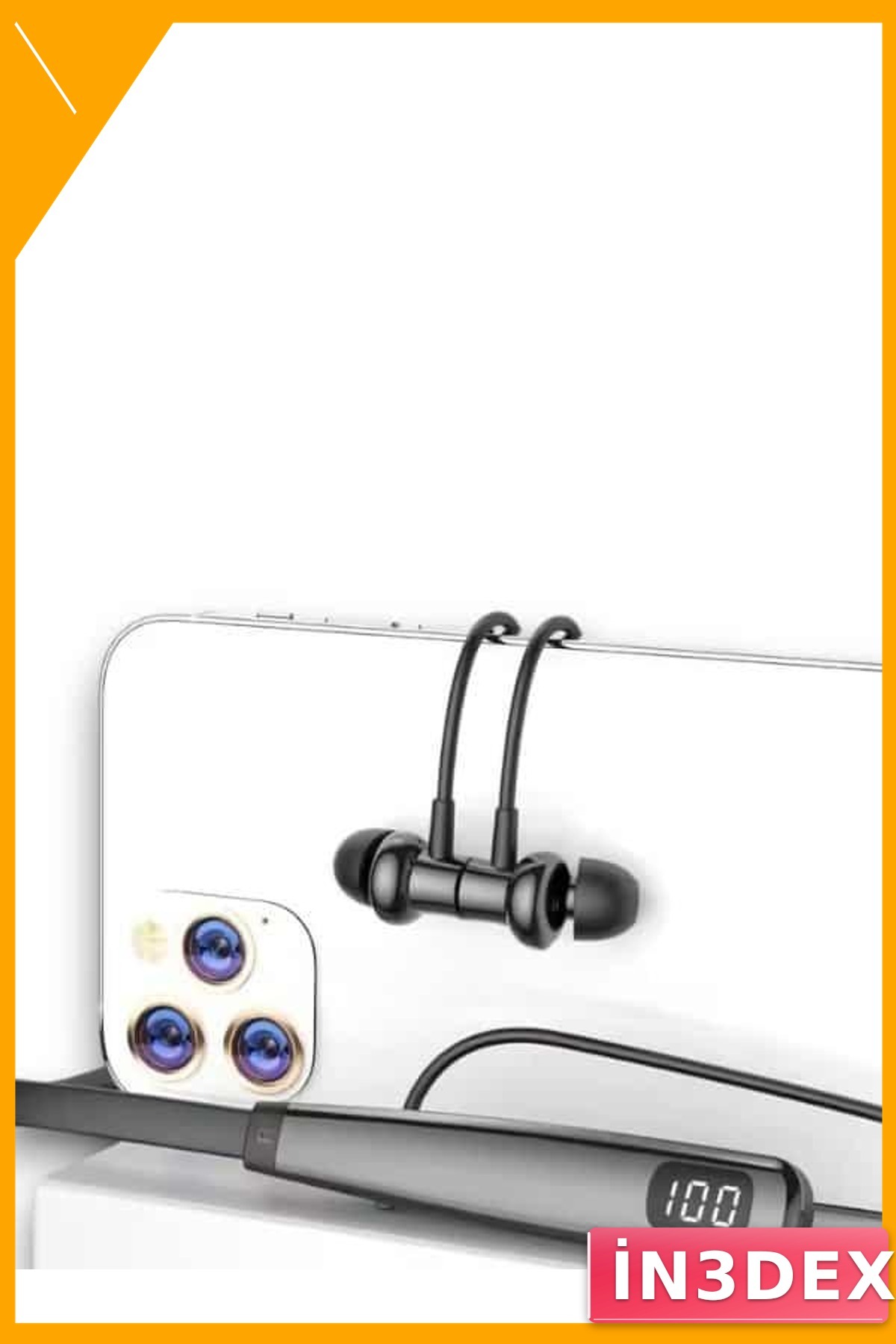 Kablolu Bluetooth Kulaklık Silikonlu Kulakiçi IPX5 Su Geçirmez 8 Saat Çalışma