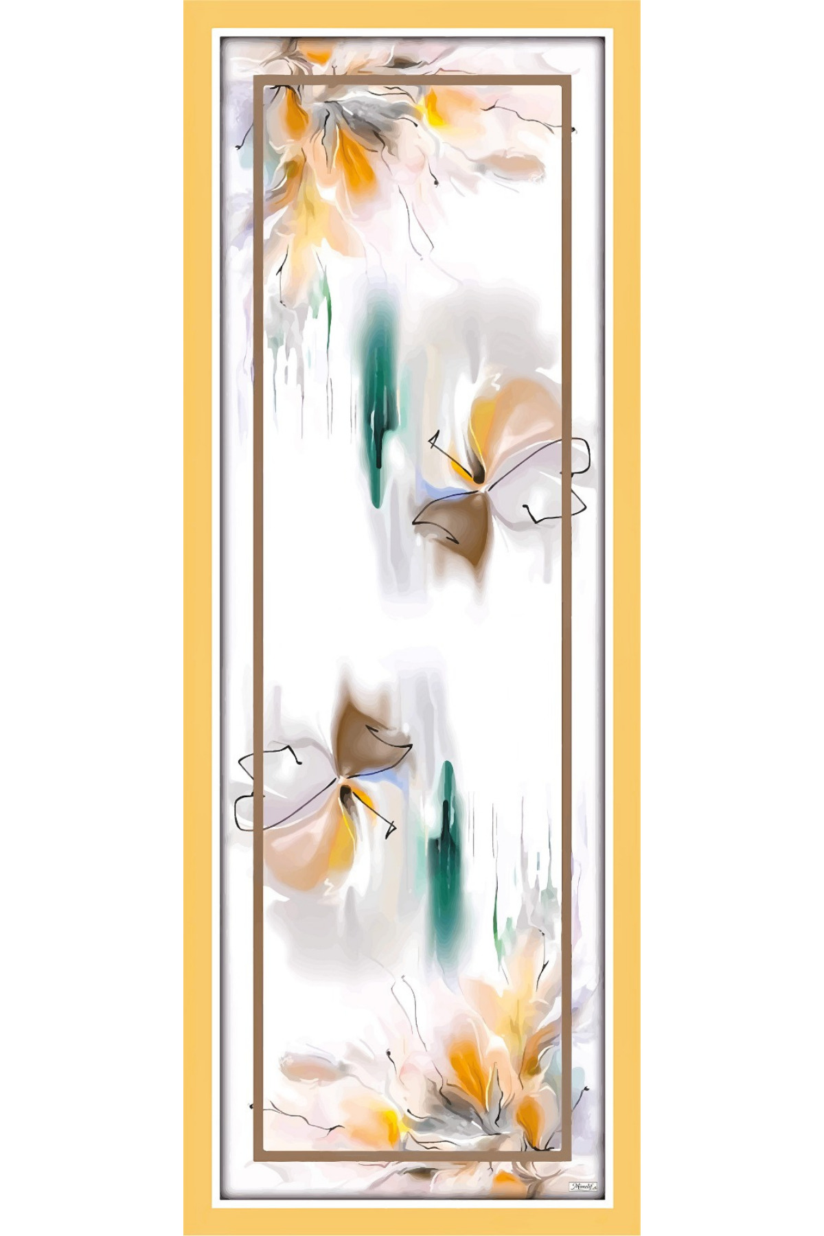 شال ابریشمی طرح سینا 70*200 سانتی متر 2