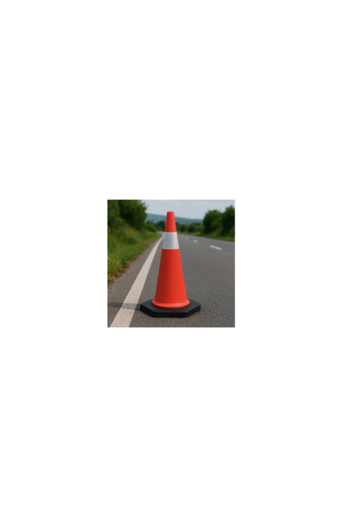 Pe Trafik Konisi | Pvc Ağırlıklı – Tek Reflektifli – 90 cm 2