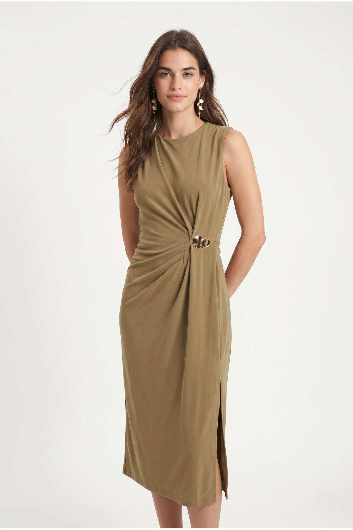 green halter dress midi KissProm
