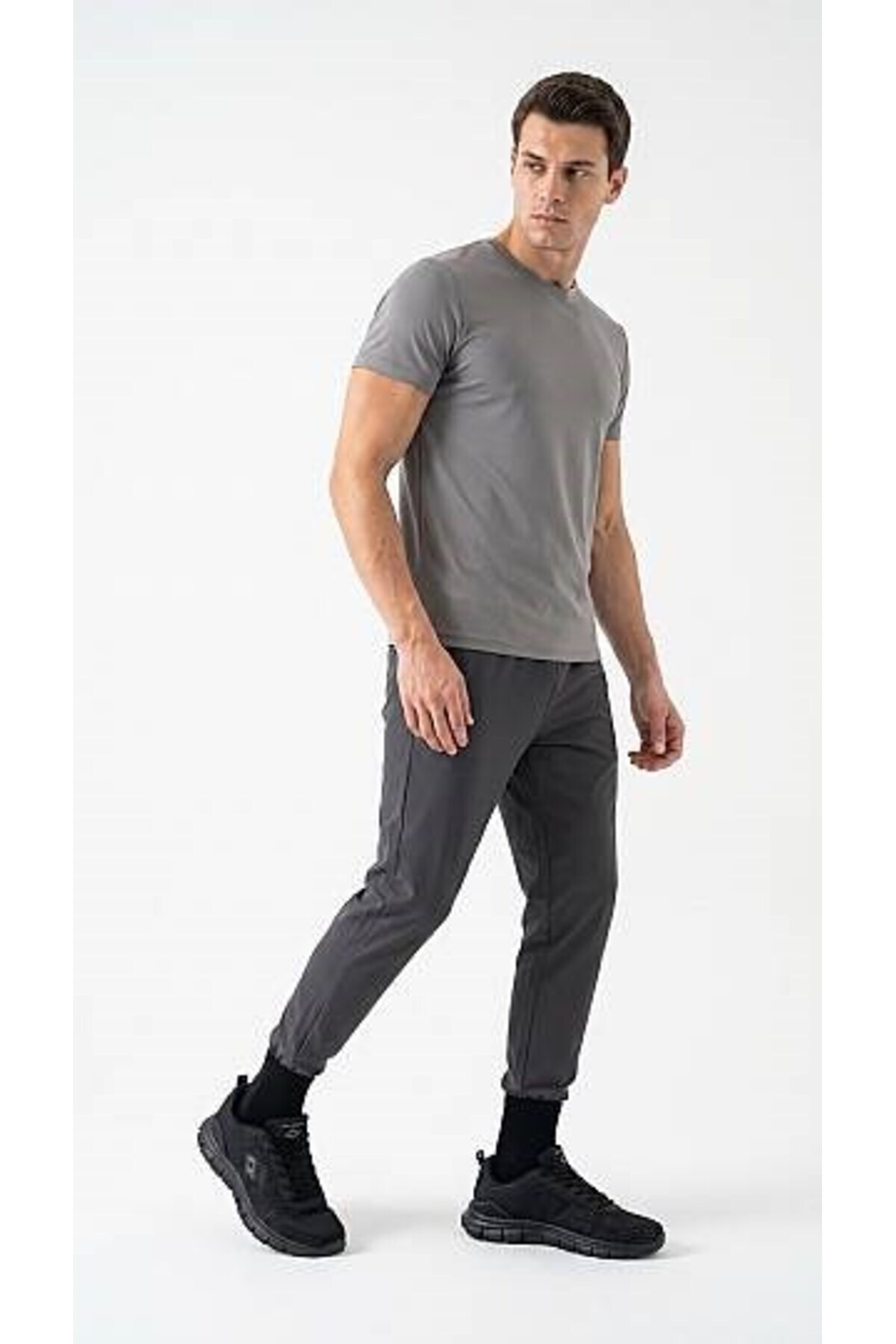 063 Erkek Siyah Triko Sneaker - Ortopedik Tabanlı Hafif Yürüyüş ve Günlük Spor Ayakkabı — مشکی daytex063slzr — تصویر 2 از 2