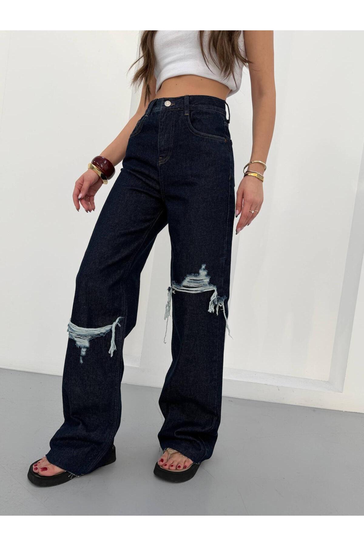 DENİKK Trend Special Design Laser Knee Detail Loose Fit Baggy 