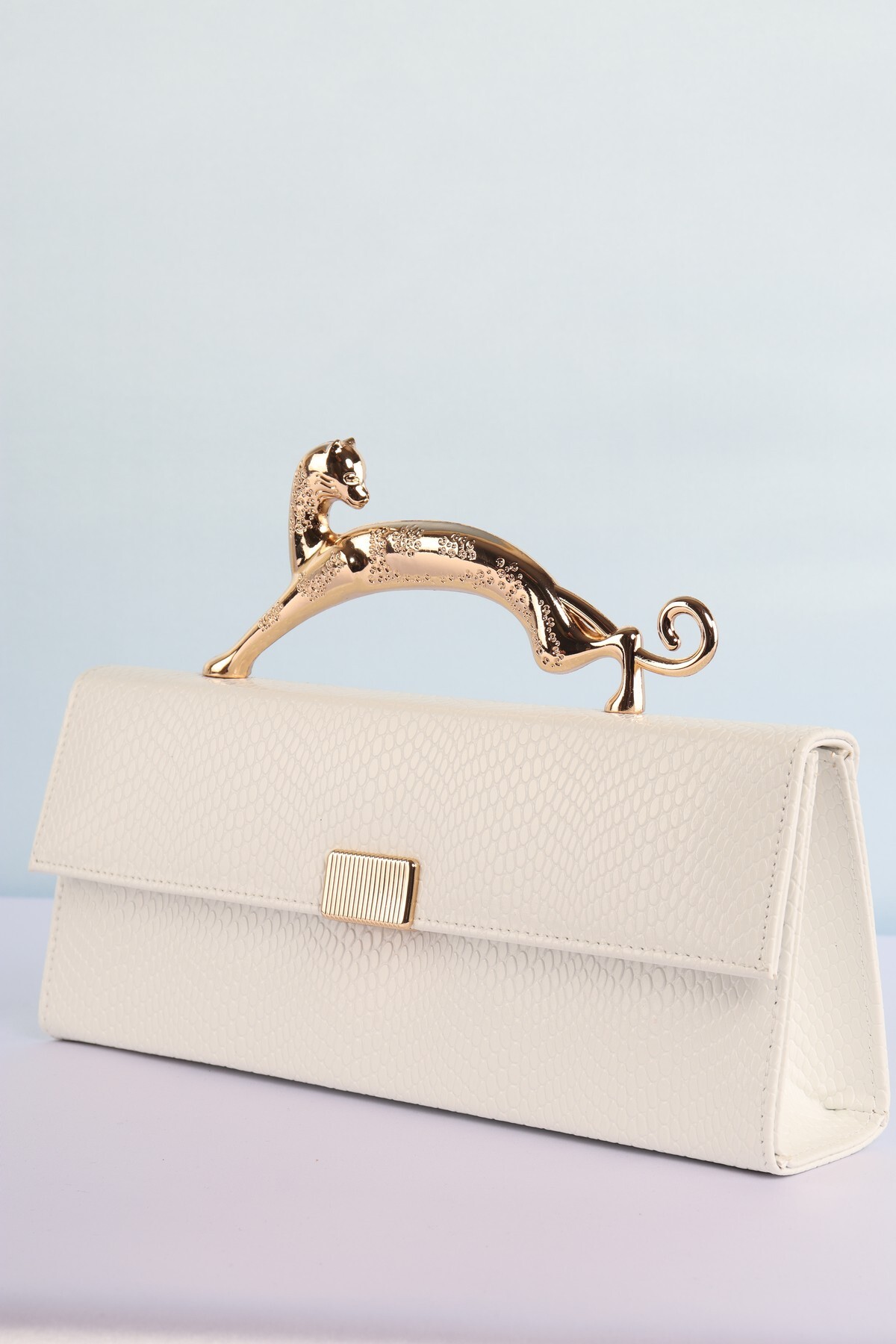 weem bag Elysara EB0144 | PİTON ŞIK PUMAS METAL SAPLI PORTFÖY ÇANTA görsel 3