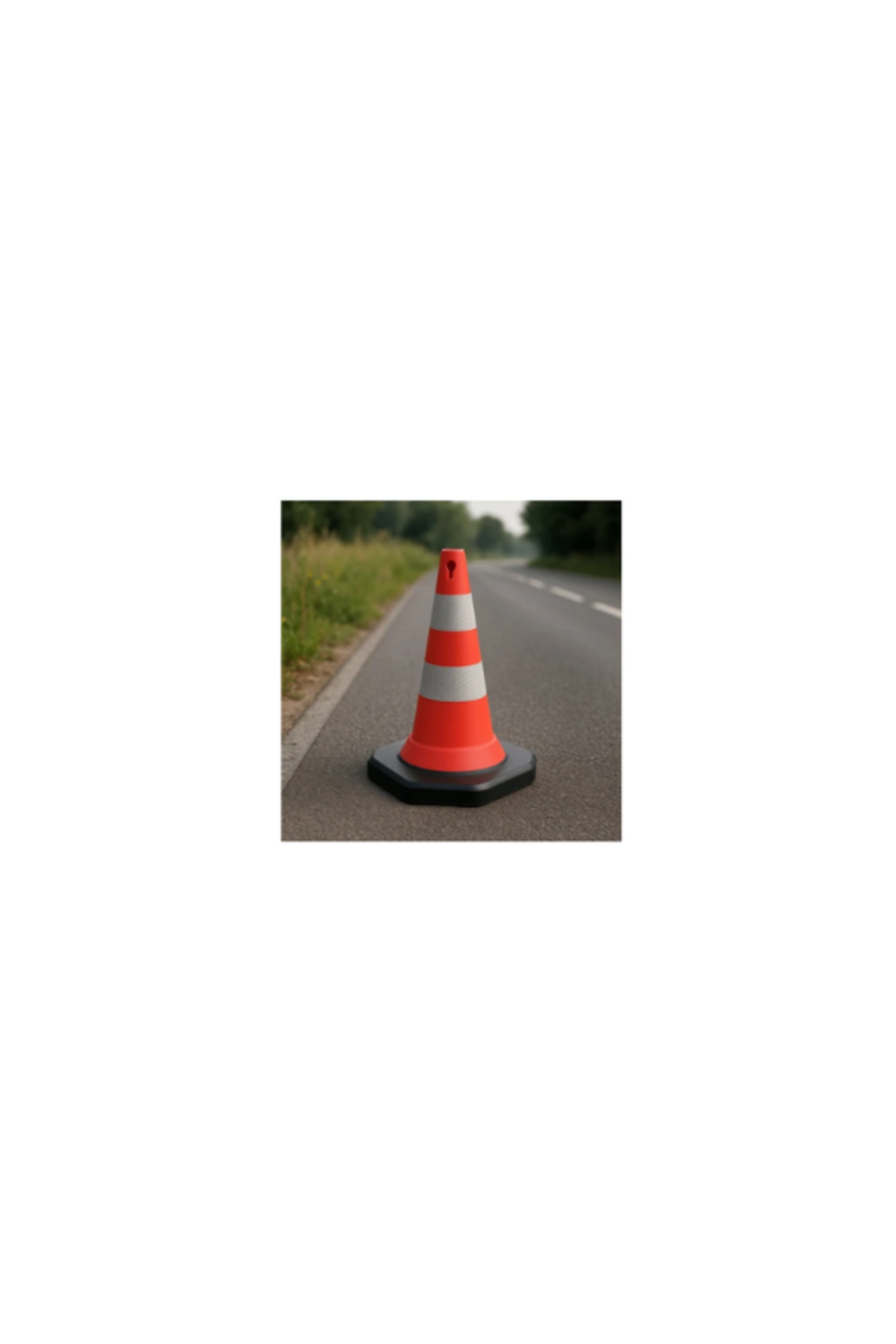 ZT502808A6R2 – 50 cm Pvc Trafik Konisi | Ağırlıklı – Çift Reflektifli 2