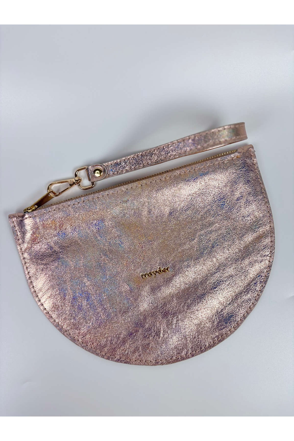 TROYDER Hakiki Deri Clutch/Portföy Çanta Parlak