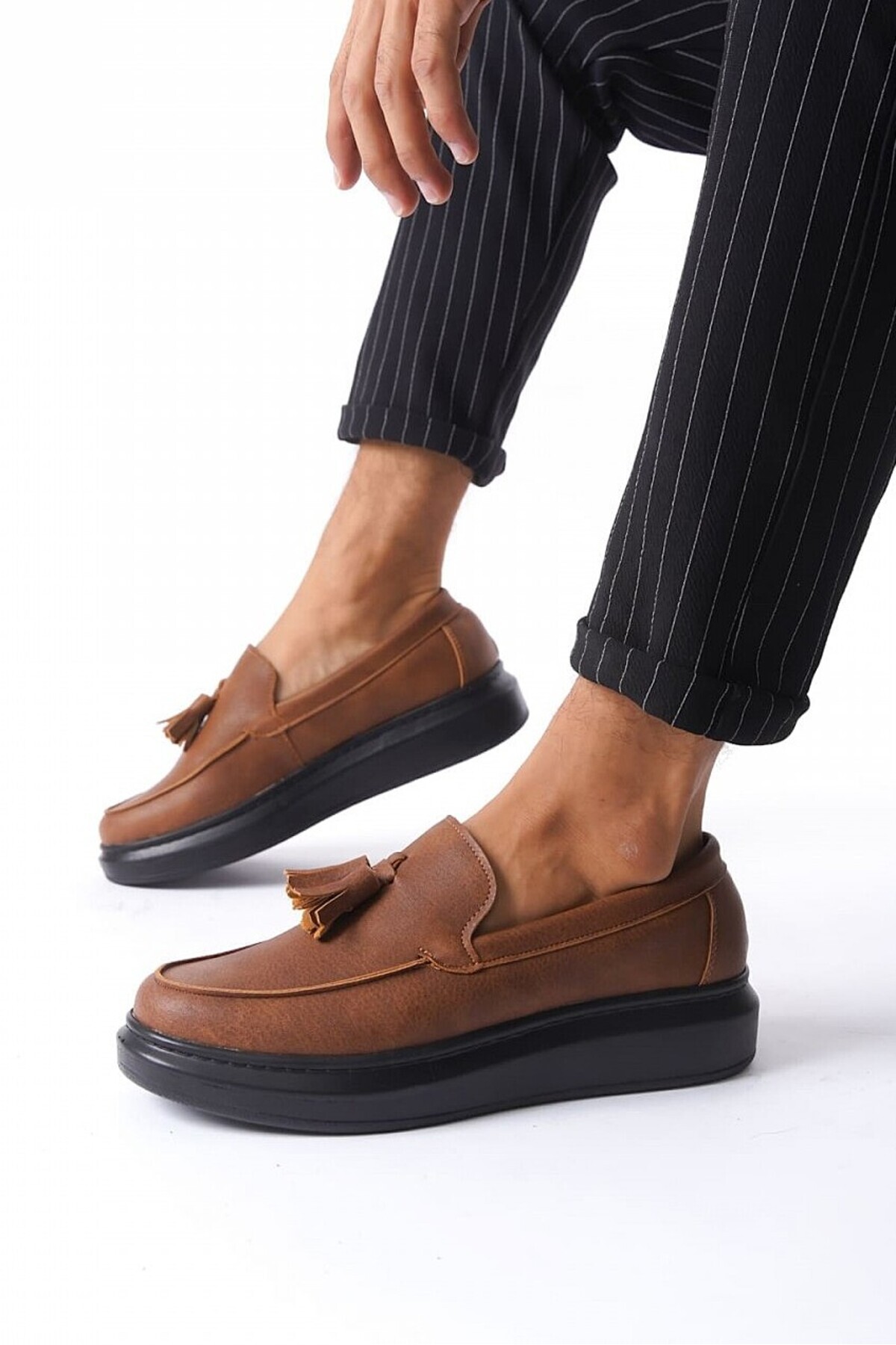 Zerenyus ZRJ154 Premium Bağcıksız Püsküllü Erkek Günlük Loafer