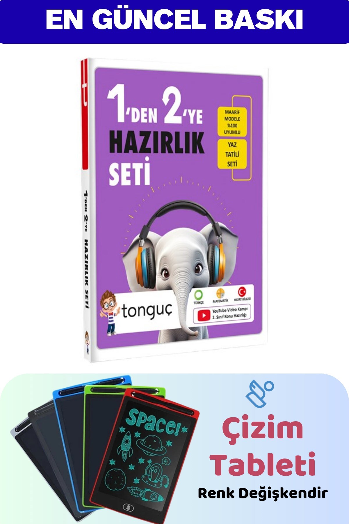 Tonguç Yayınları 1'den 2'ye Hazırlık Seti - Çizim Tableti - Fiyatı