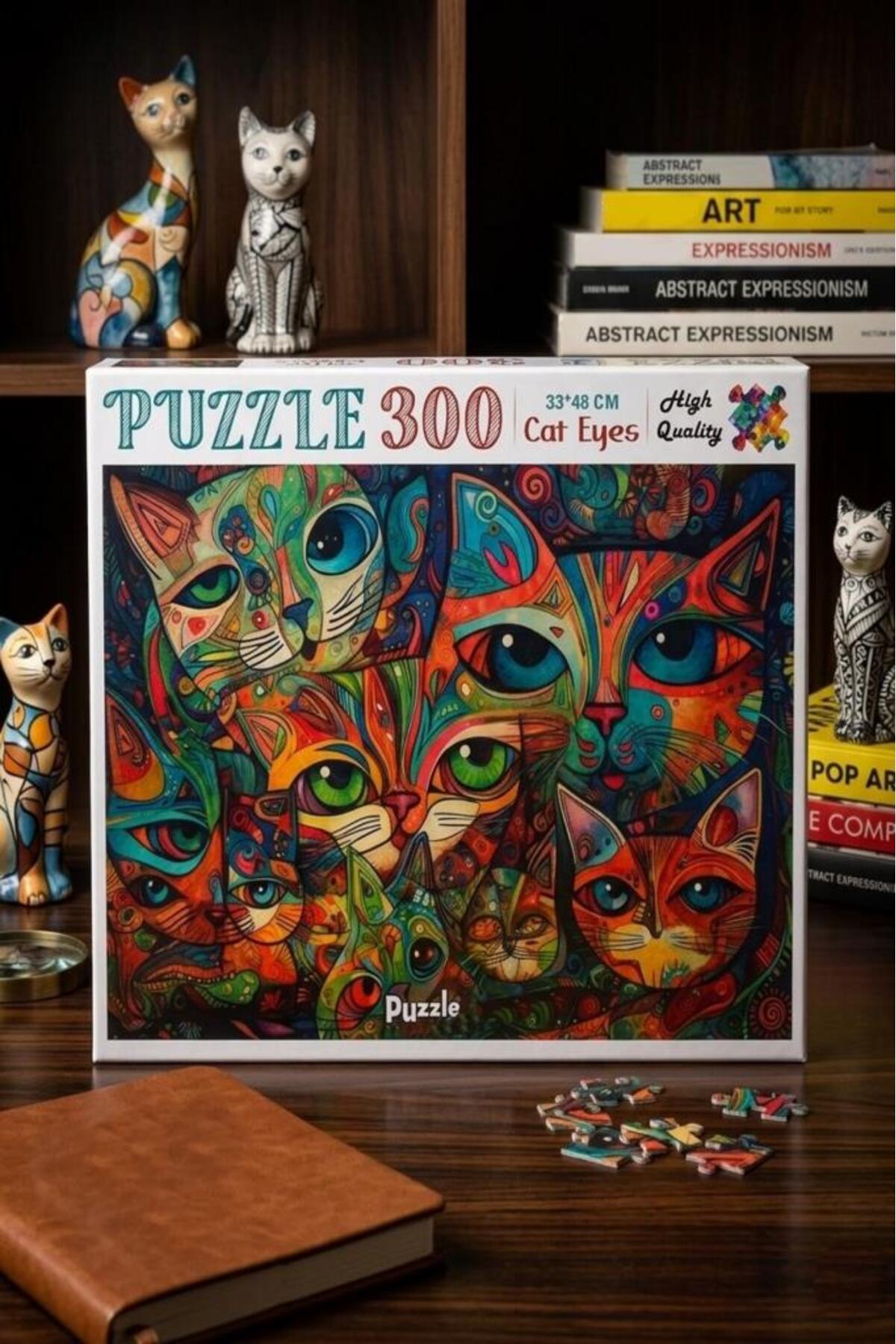 Tıfıl Toys 300 Parça Cat Eyes Sanatsal Kedi Gözleri Puzzle