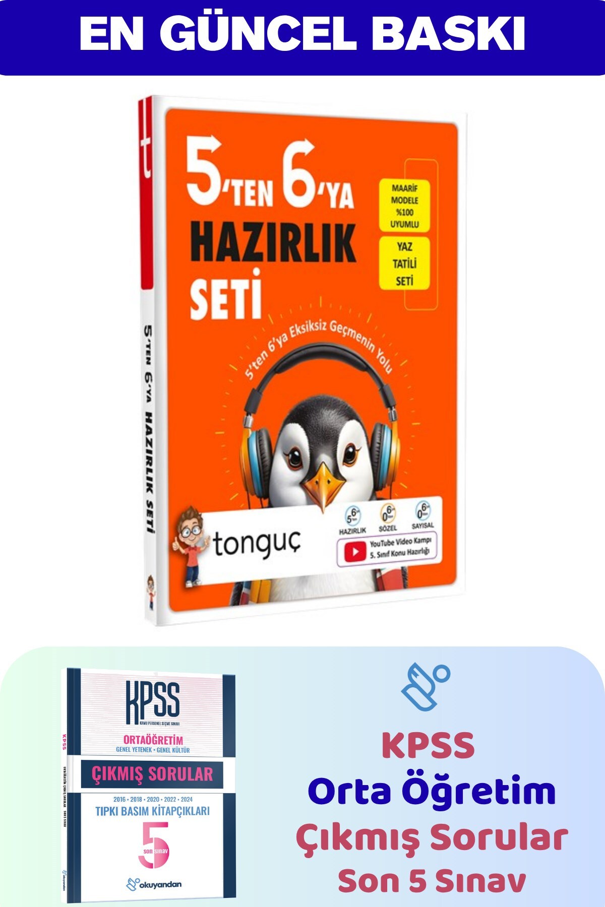Tonguç Yayınları 5'ten 6'ya Hazırlık Seti - KPSS Ortaöğretim