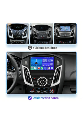 CONION Ford Focus 3/4 2012-2018 Uyumlu 9 İnç Ekran Android 14 Kablosuz Carpla...