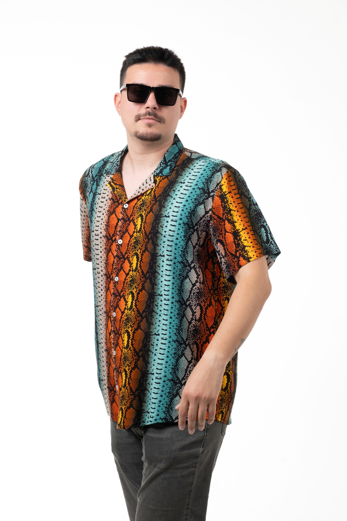SÖR BÜLEND Erkek Büyük Beden Hawaii Kısa Kollu Yazlık Gömlek görsel 3