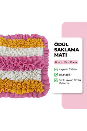 LUPOX Snuffle Mat Zeka Geliştirici Yavaş Besleme Stres Atma Dikdörtgen Aktivi...