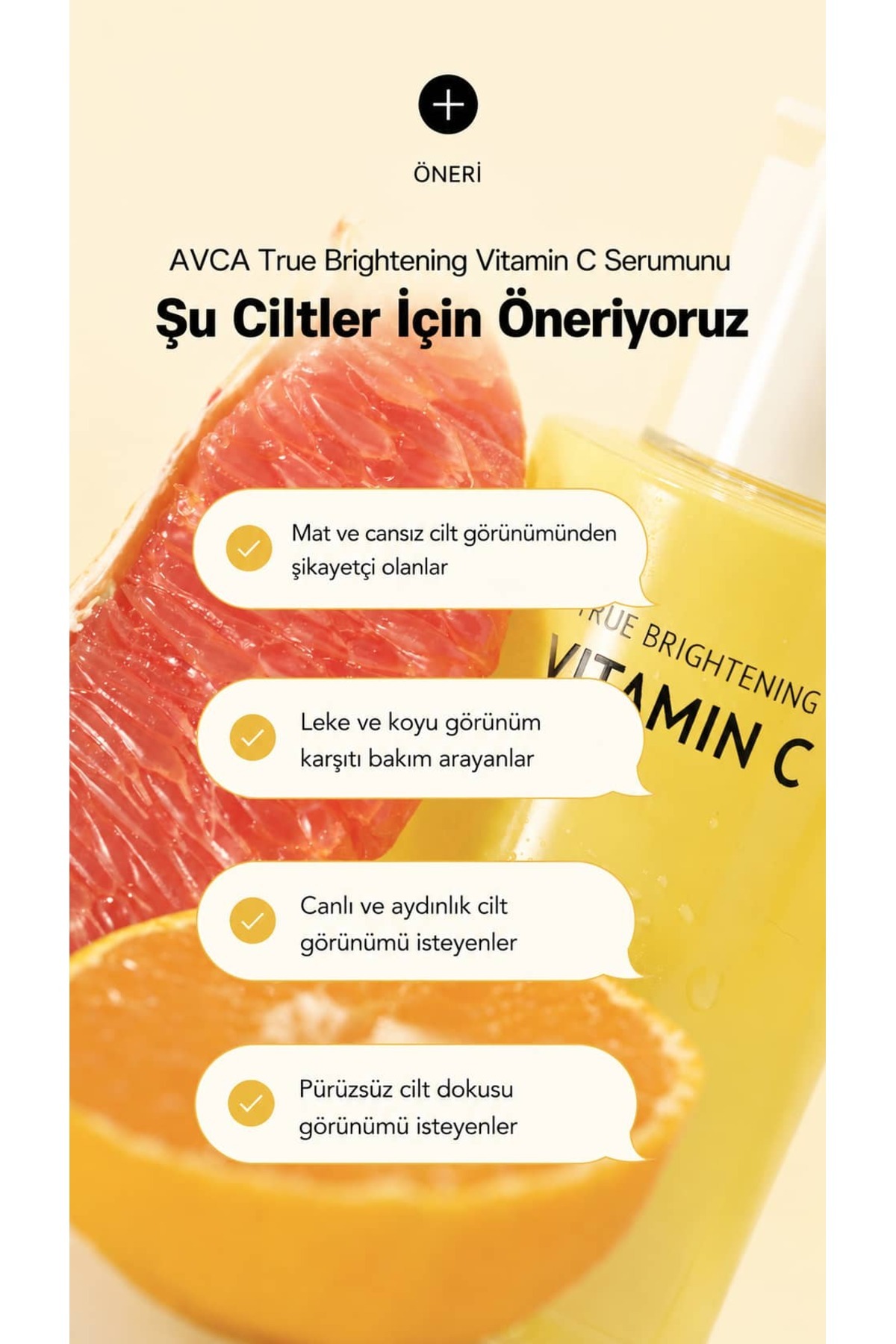 Niacinamide Vitamin C Aydınlatıcı Nemlendirici Kararma Karşıtı Serum - True Brightening Vitamin C Spot Serum 100 ml — AVC-SER-VC-100 — تصویر 6 از 8