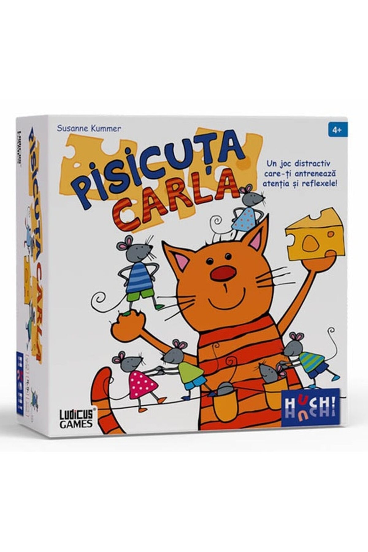 HUCH Carla the Kitty, společenská hra pro děti, od 4 let, rumunská edice
