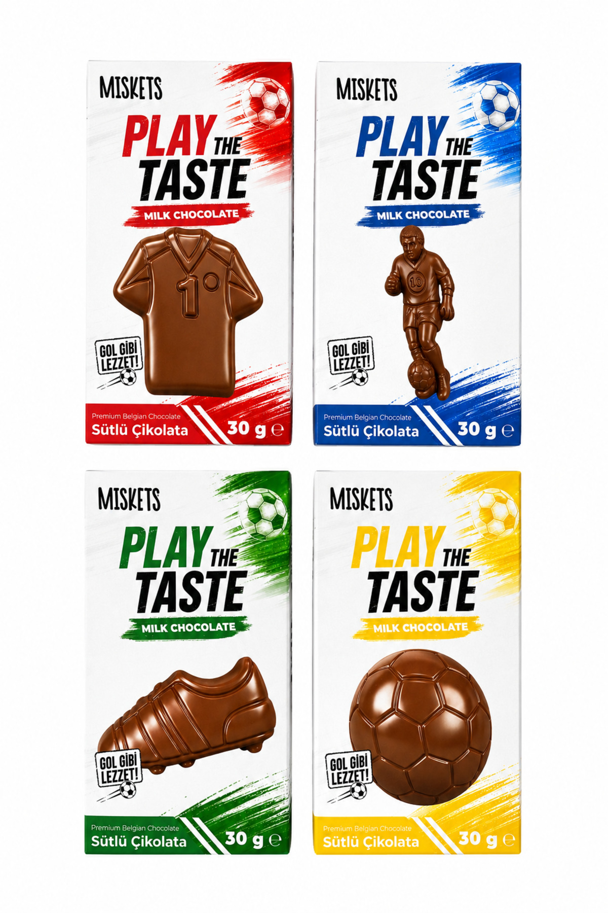 Miskets Play The Taste Futbol Koleksiyonu Şekilli Sütlü Çikolata 4