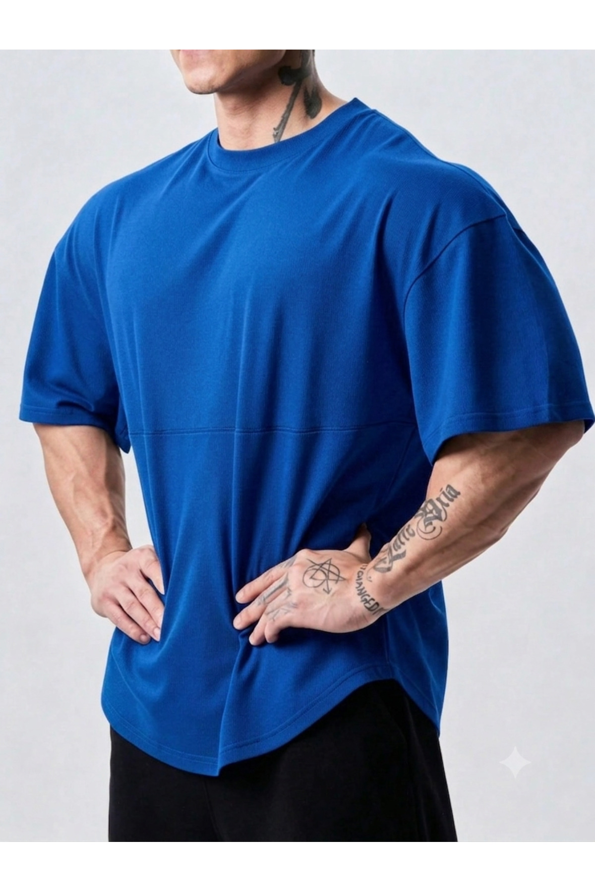 GENIUS STORE Genius Erkek Spor Tişört Oversize Fitness & Gym Antrenman Tişörtü