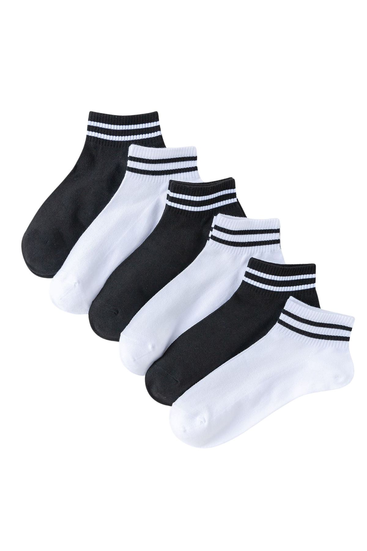 Sky Socks 8 Çift Ekonomik Paket Bileğ, Çemberli Patik Unisex Kısa Spor Sneakers Çorap görsel 3