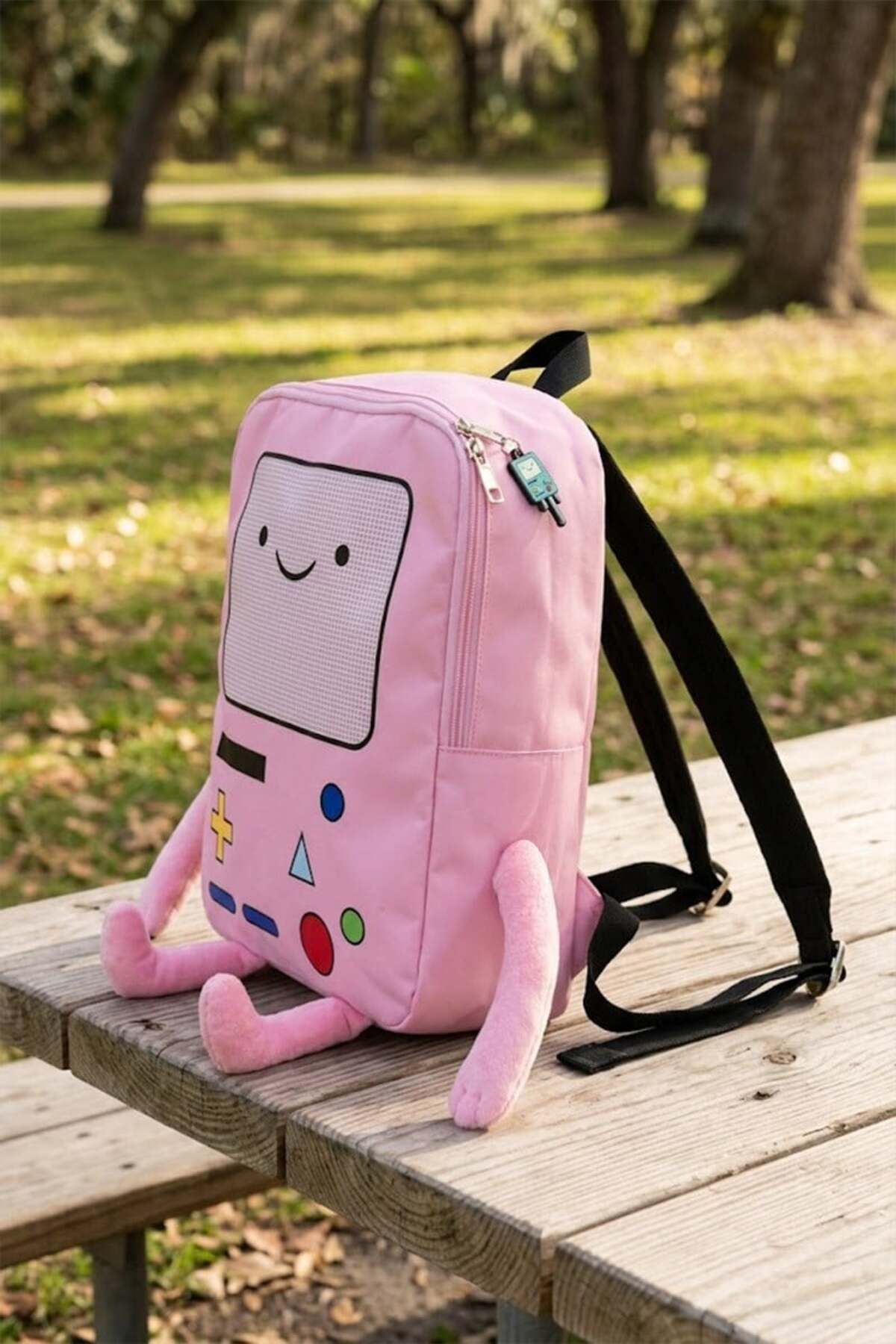 Köstebek Pembe Adventure Time BMO Sırt Çantası görsel 2