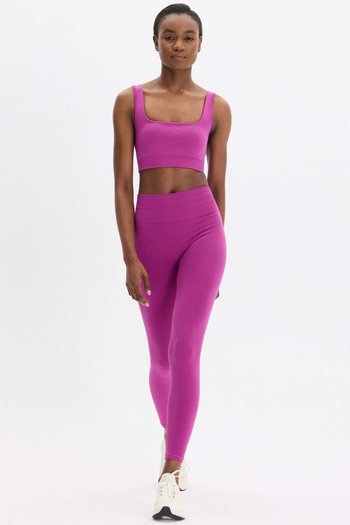 COMEUP Basic Spor Hafif Tayt Magenta görsel 6