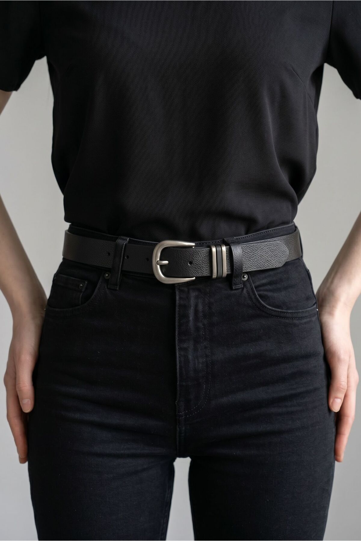 Kemerix %100 Hakiki Deri Kadın Takım Tokalı 2.8 cm Jean Kemeri Pantolon Kemeri görsel 2