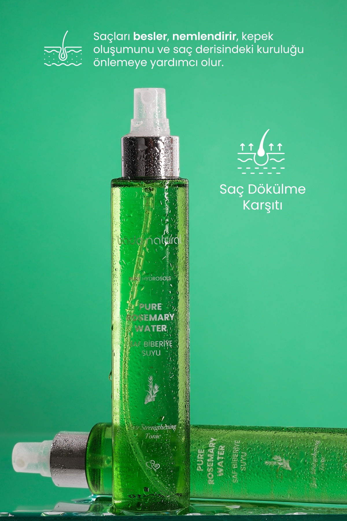 Biberiye Suyu Dökülme Karşıtı Saç Toniği %100 Doğal 150 ml — BN.0422 — تصویر 3 از 6