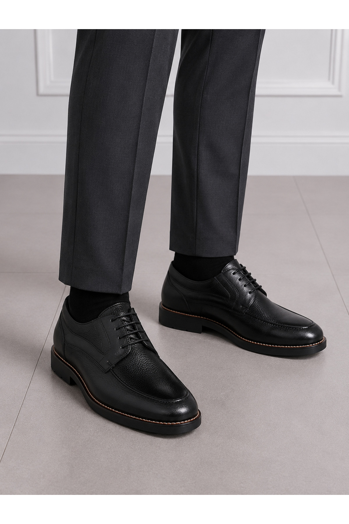 groom Genuine Leather Soft Taan Shoes 587-12