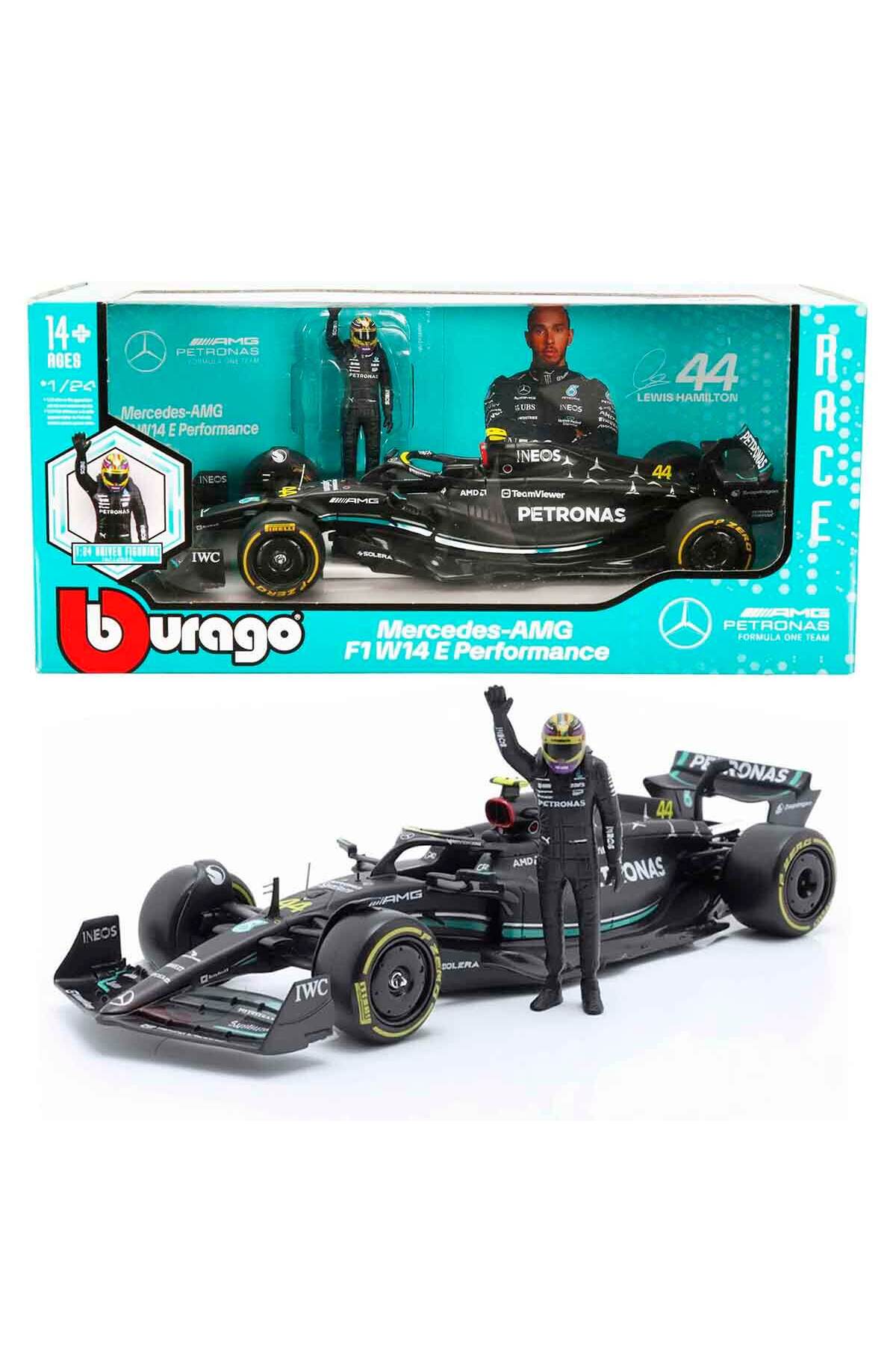 Genel Markalar 1:24 Mercedes AMG F1 W14 E Figürlü Formula 1 Yarış