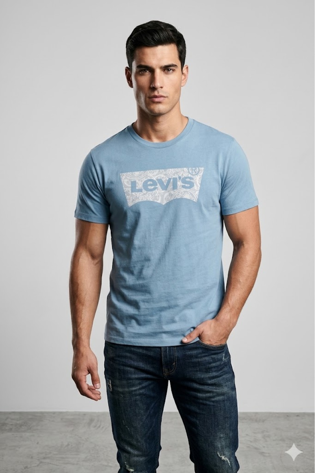 Levi's Men's 100% Cotton Blue T-Shirt