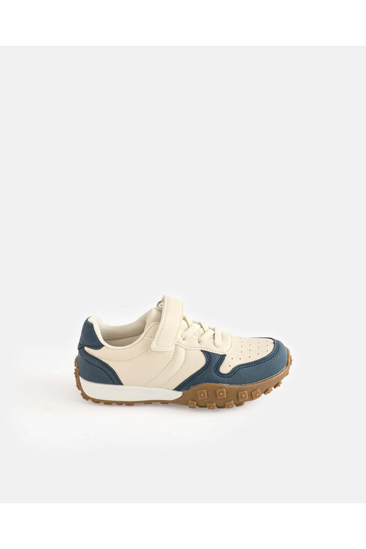 REDTAG Boys Beige Material Block Sneakers
