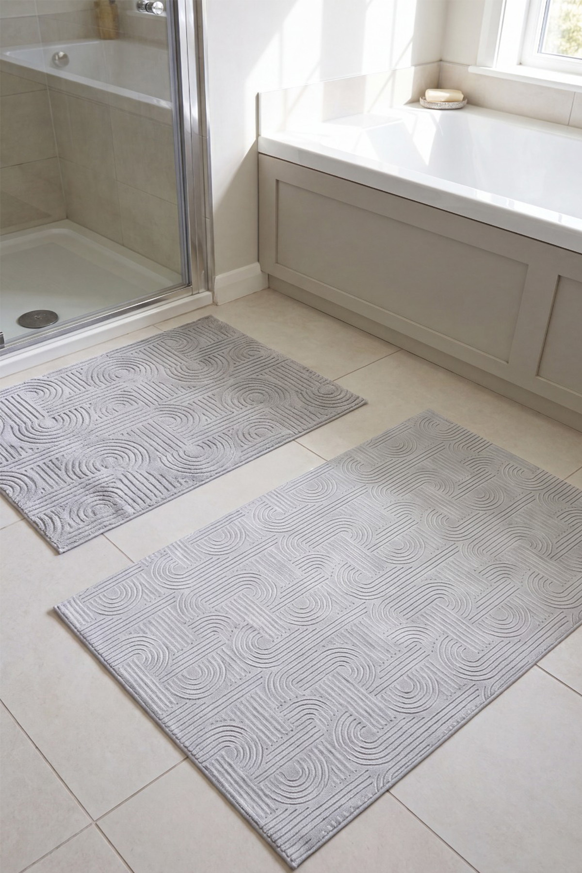 Premium Series Custom Non-Slip Floor Bath Mat 2-Piece Set 50x60 and 60x100
