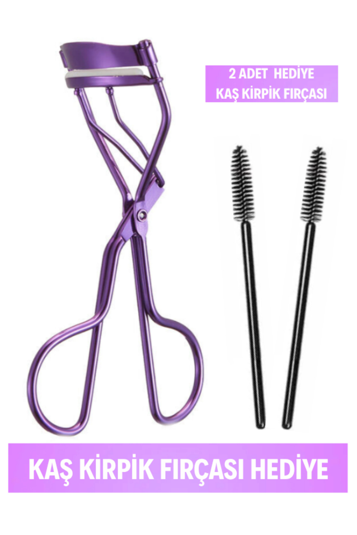 Kirpik Kıvırıcı Kaş Fırçası Kirpik Tarağı Profesyonel Kirpik Kıvırıcısı Maskara Öncesi Kusursuz Kıvrım Göz Makyajı Kirpik Şekillendirici Ergonomik Tasarım — بنفش Krpkandfrça002 — تصویر 2 از 8