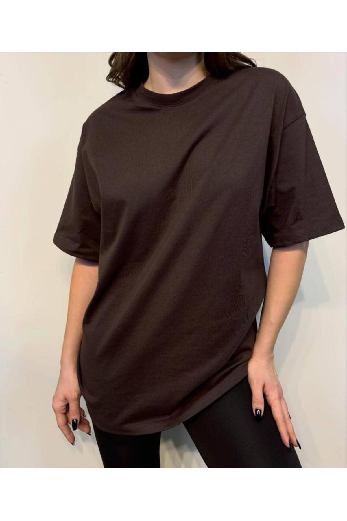 MOLA Oversize T-Shirt Kahverengi